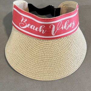 Beach Vibes Straw Visor Hat
